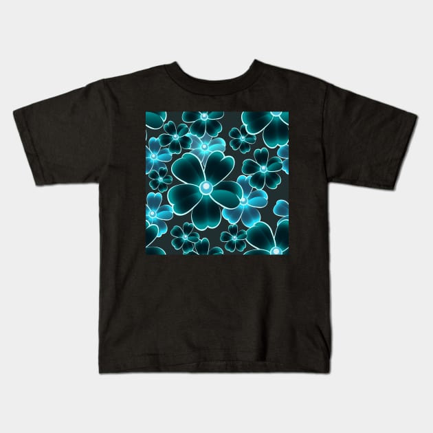 seamless color flower pattern Kids T-Shirt by devaleta